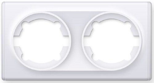 Рамка универсальная OneKeyElectro Florence 2-м. белый картинка